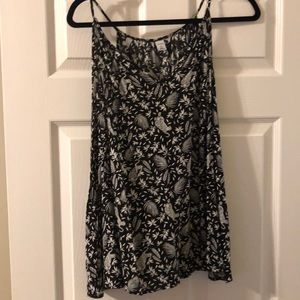 Old Navy Black and white tiger tank top